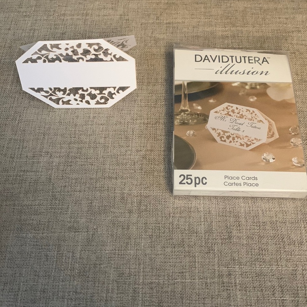 David tutera table cards